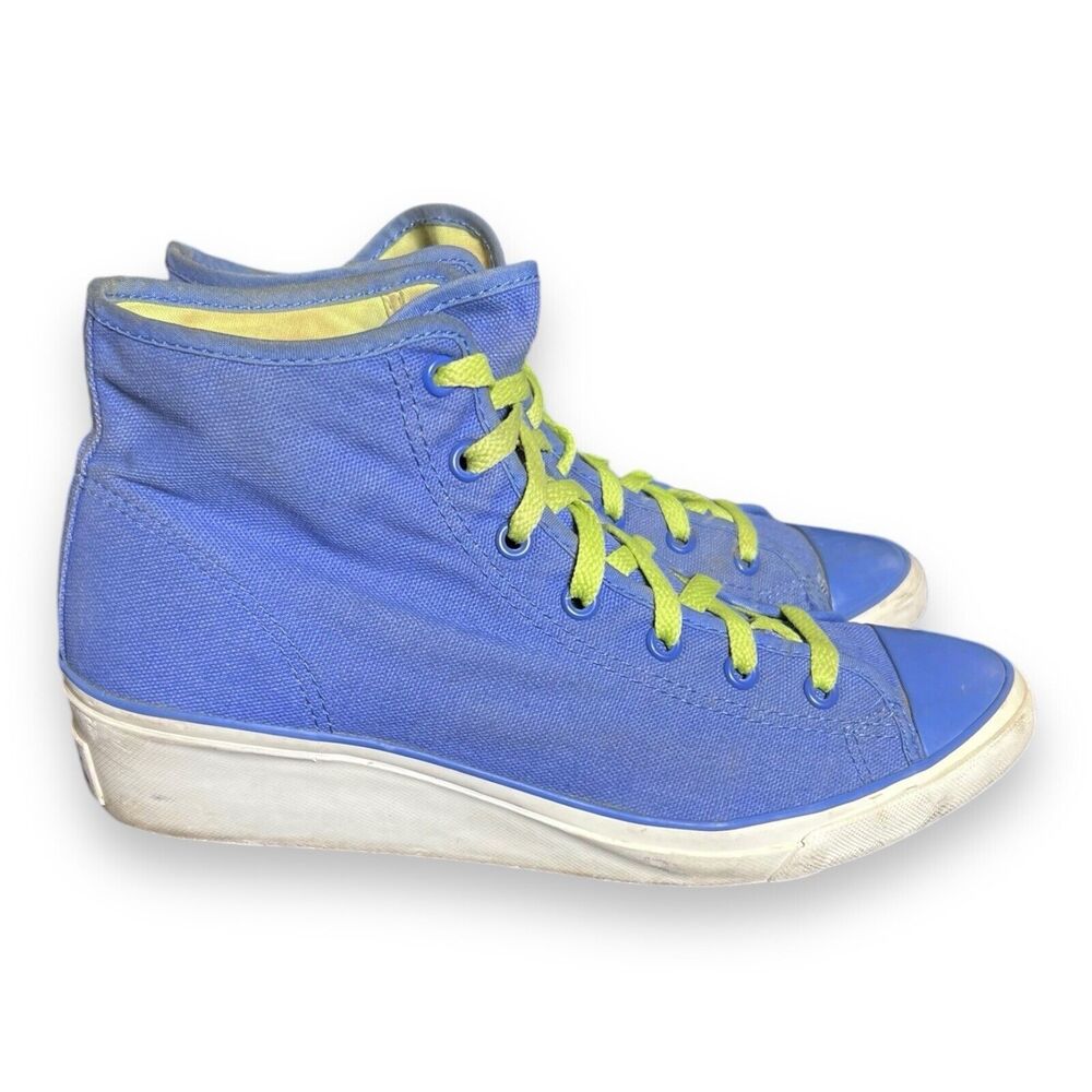 Converse Chuck Taylor All Star Hi Top Wedge Purple & Green Shoes Women’s Size 10